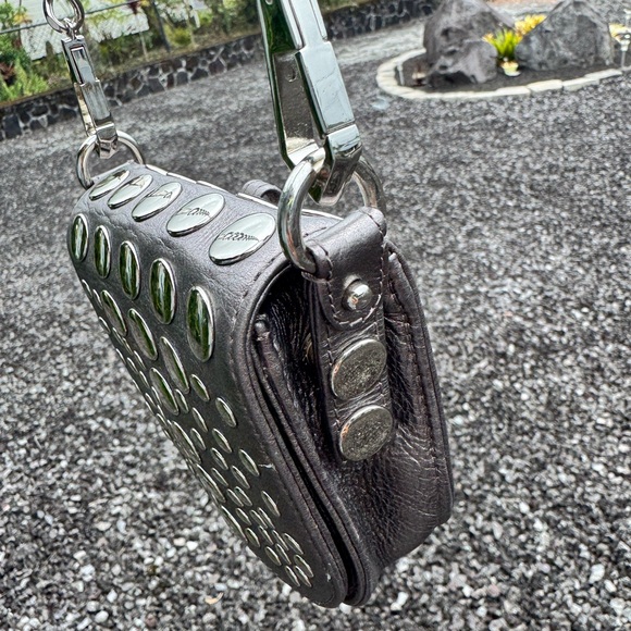 Rebecca Minkoff Metallic Studded Crossbody Bag with Chain Strap - Picture 6 of 10